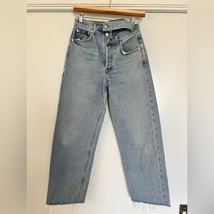 AGOLDE- High Rise Relaxed Straight Jeans in Sideline